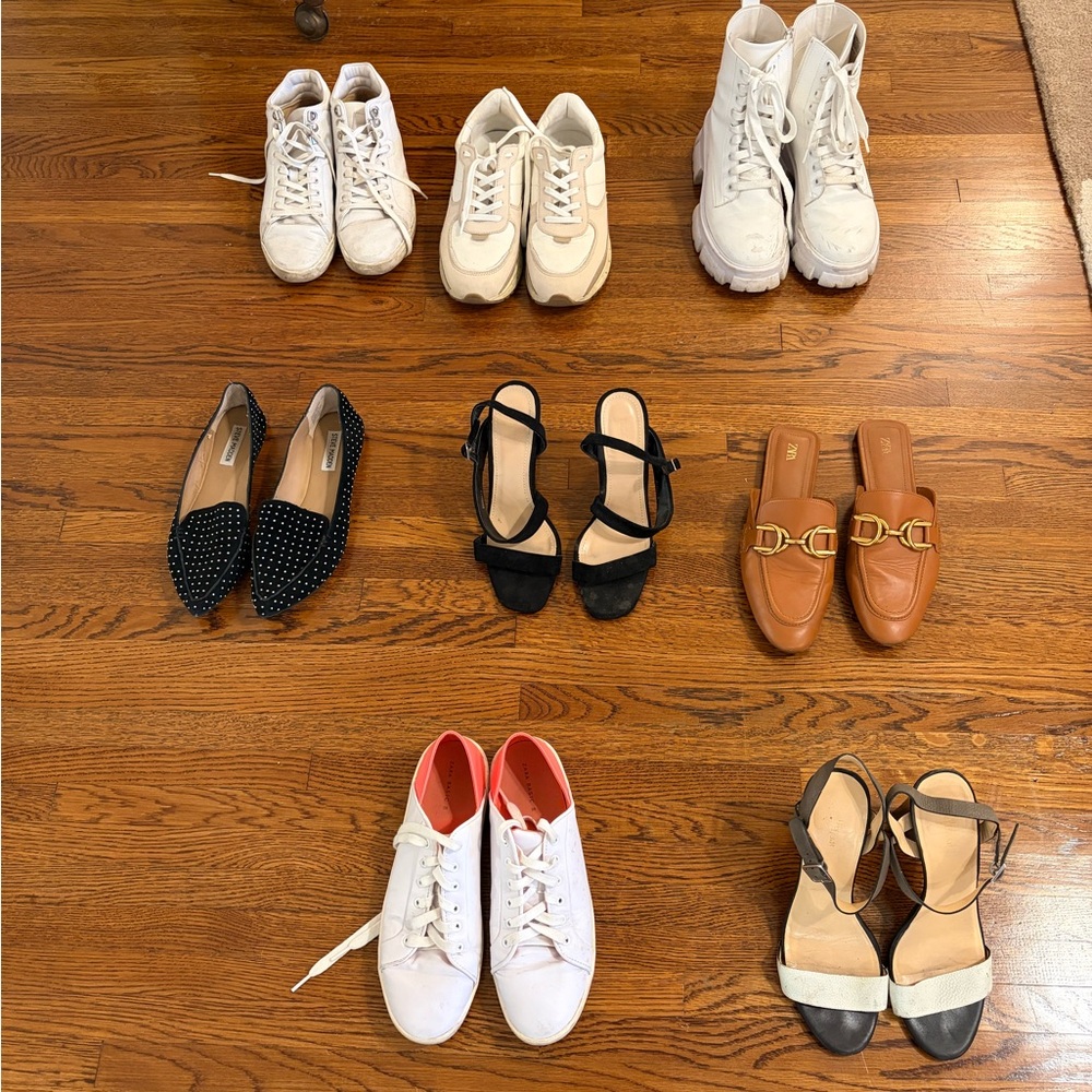Various Shoes - heels, sneakers, flats